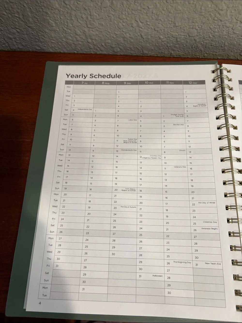 2026-2027 Spiral Academic Planner in Sage Green - New